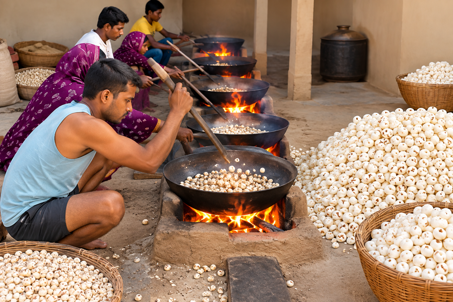 Makhana Making
